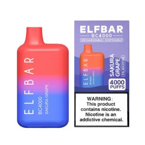 ELF BAR BC4000 Disposable 4000 potahů Sakura Grape