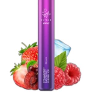 ELF BAR 600V2 Disposable 600 potahů Strawberry Raspberry Berry Ice 550 mAh